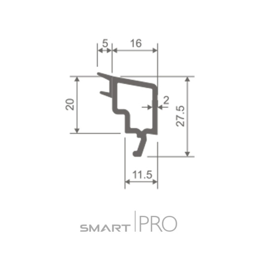 Штапик стандартный 16 мм на стеклопакет 24мм в Кокшетау
