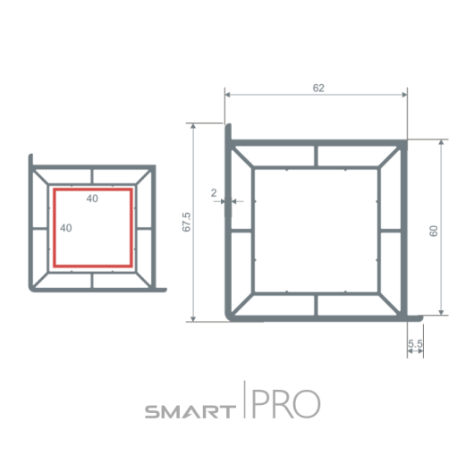Профиль углового соединения (60) в Кокшетау