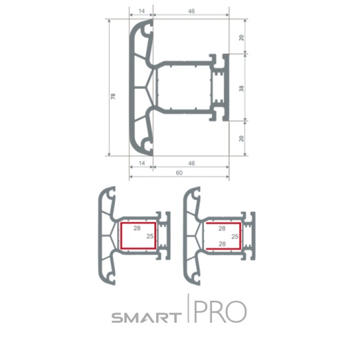 Импост 4-х камерный в Кокшетау